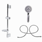 Cleafe-saliscendi Doccia Cromato Doccetta Multigetto Mensola Portasapone Bagno Tubo 79390 -