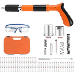 Trade Shop Traesio-mini Pistola Sparachiodi Manuale Con 10 Chiodi Portatile Silenziatore Regolabile -