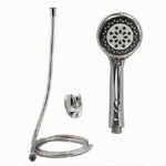 Cleafe-kit Doccetta Rotonda Doccino Soffione Doccia Con Laccio 1,8mt Staffa Bagno 69300 -