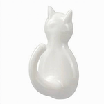 Cleafe-set 3 Pz Ganci A Forma Di Gatto Bianchi Adesivi Per Cucina Bagno Da Parete 79346 -