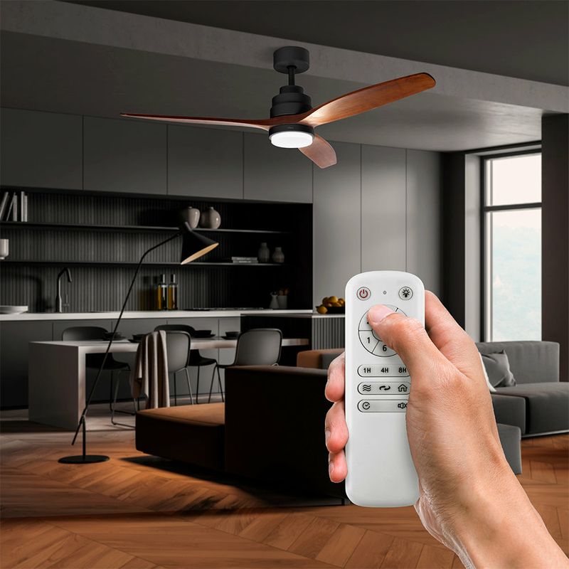 UFESA-NEPAL-VENTILATORE-DA-SOFFITTO-NERO-ROVERE-132CM-LED