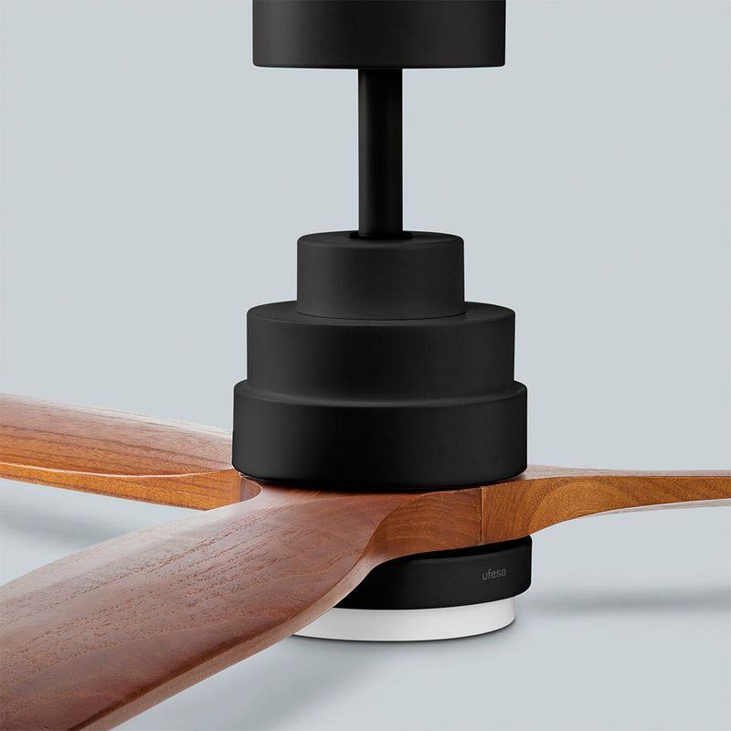 UFESA-NEPAL-VENTILATORE-DA-SOFFITTO-NERO-ROVERE-132CM-LED