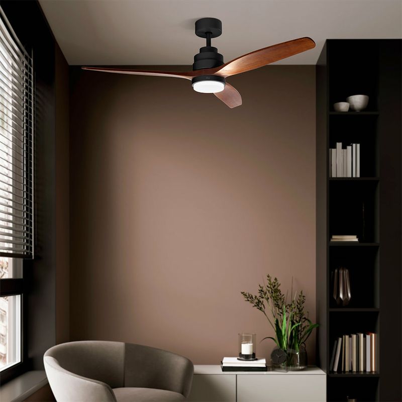 UFESA-NEPAL-VENTILATORE-DA-SOFFITTO-NERO-ROVERE-132CM-LED