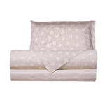 Completo letto lenzuola 100% cotone made in italy CUORI TORTORA MATRIMONIALE