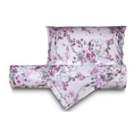 Set copripiumino federe letto parure copripiumino stampa fantasia 100% cotone Made in Italy FIORI VIOLA MATRIMONIALE