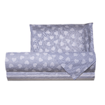 Completo letto lenzuola 100% cotone made in italy CUORI AZZURRO MATRIMONIALE