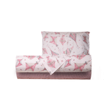 Completo letto lenzuola 100% cotone made in italy AQUILONI ROSA PIAZZA E MEZZA