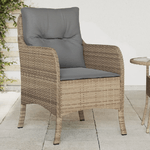 vidaXL Sedie da Giardino con Cuscini 2 pz Beige Misto in Polyrattan