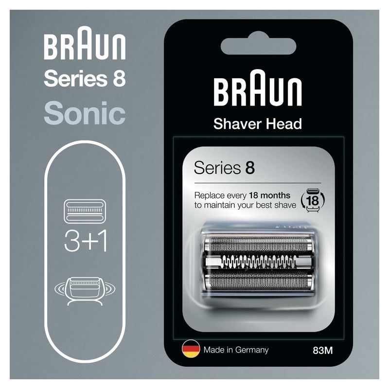 Braun-Series-8-83M-Testina-Di-Ricambio-Per-Rasoio-Elettrico-Uomo---Argento---Compatibile-Con-Rasoio-Elettrico