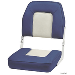 Sedile con schienale ribaltabile De Luxe bianco-blu 48.403.03