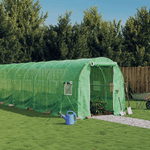 VidaXL Serra con Telaio in Acciaio Verde 24 m² 12x2x2 m