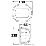 Fanale Maxi 20 poppa bianco-nero 24 V 11.411.24