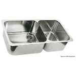 Lavello doppio 600 x 320 mm inox 50.186.80