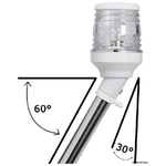 Asta estraibile fanale in asse bianco 100 cm 11.160.36