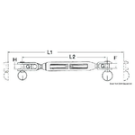 Tenditore sartiame forcella fissa 5-8'' cavo 8 mm 07.186.08