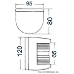 Fanale U78 testa albero bianco 24 V 11.427.13