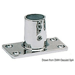 Base inox diritta quadra 25 mm 41.113.25