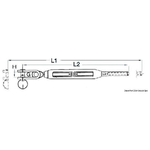 Tenditore sartiame forcella snodata 5-8'' cavo 8 mm 07.184.08