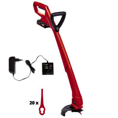 Einhell-GC-CT-18-24-Li-P-24-cm-Batteria-Nero-Rosso