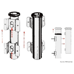 Portacanne parete inox 42 mm 41.168.10