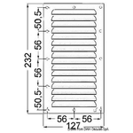 Griglia areazione 232 x 127 mm + antizanzare 53.021.10