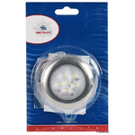 Luce di cortesia rotonda ghiera inox 6 LED blu 13.179.53