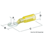 Occhioli stagni foro 6,4 mm giallo 14.800.04