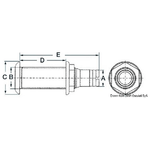 Scarico tappo inox 2'' 1-4 x 53 mm con valvola 17.327.19