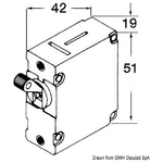 Interruttore con levetta a filo verticale 50 A 14.739.50