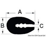 Profilo PVC nero 3,5 mm (rotolo 24 m) 44.492.00