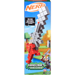 Hasbro Nerf Minecraft - Spada Foil, spada giocattolo, lancia-dardi, include 4 dardi Elite in gommapiuma