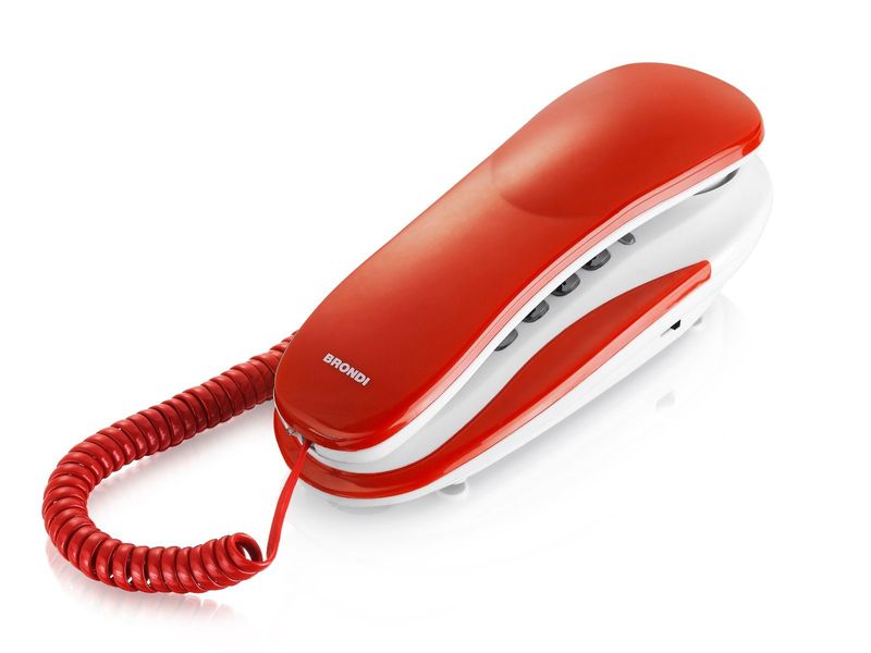 Brondi-Kenoby-Telefono-analogico-Rosso-Bianco