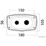 Osculati Box e coperchio New Edge XL foro posteriore