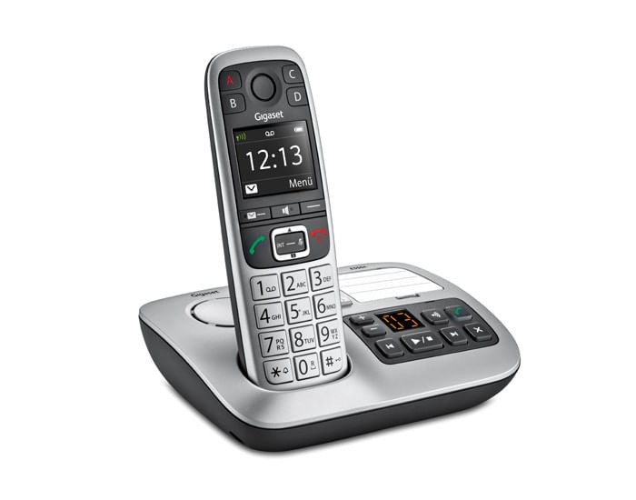 Gigaset-E-560-A-telefono-Telefono-DECT-Identificatore-di-chiamata-Nero-Argento