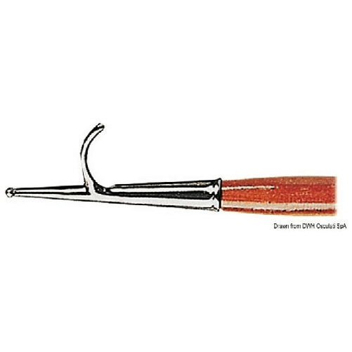 Gancio accosto ottone cromato-legno 200 cm 34.459.11