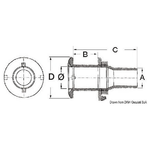 Scarico a mare inox 3-4'' x 25 mm 17.523.12