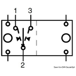 Carling Technologies Interruttore (ON)-OFF-(ON) singolo polo 2 lam 12 V