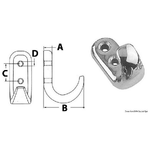 Gancio inox Aisi 316 lucidato 38.301.09