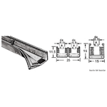 Canalina inox doppia 25 x 11,5 mm 44.751.20