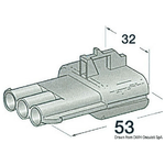 Connettore stagno maschio 3 poli 14.235.60