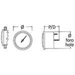 Osculati Contagiri 0-3000 RPM nero-lucida