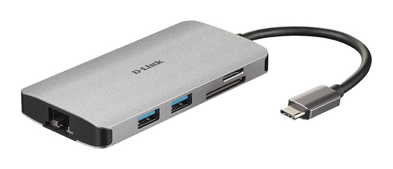 D-Link-DUB-M810-replicatore-di-porte-e-docking-station-per-notebook-Cablato-USB-3.2-Gen-1--3.1-Gen-1--Type-C-Argento