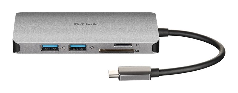 D-Link-DUB-M810-replicatore-di-porte-e-docking-station-per-notebook-Cablato-USB-3.2-Gen-1--3.1-Gen-1--Type-C-Argento