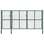 Cancello per Giardino in Acciaio 400x150 cm Verde