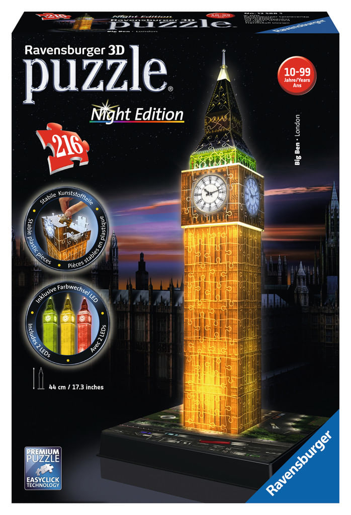 Ravensburger-Big-Ben-Night-Edition-Puzzle-3D-216-pz-Edifici
