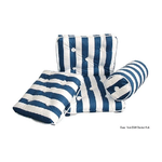 Osculati Cuscino forma rollo in cotone blu e bianco