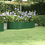 vidaXL Letto Giardino Acciaio Verniciato a Polvere 152x80x36 cm Verde