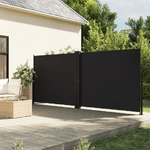 vidaXL Tenda da Sole Laterale Retrattile Nera 160x1000 cm