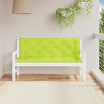 vidaXL Cuscini per Panca 2 pz Verde Intenso 150x50x7 cm Tessuto Oxford