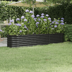 vidaXL Letto da Giardino in Acciaio a Polvere 224x40x36 cm Antracite